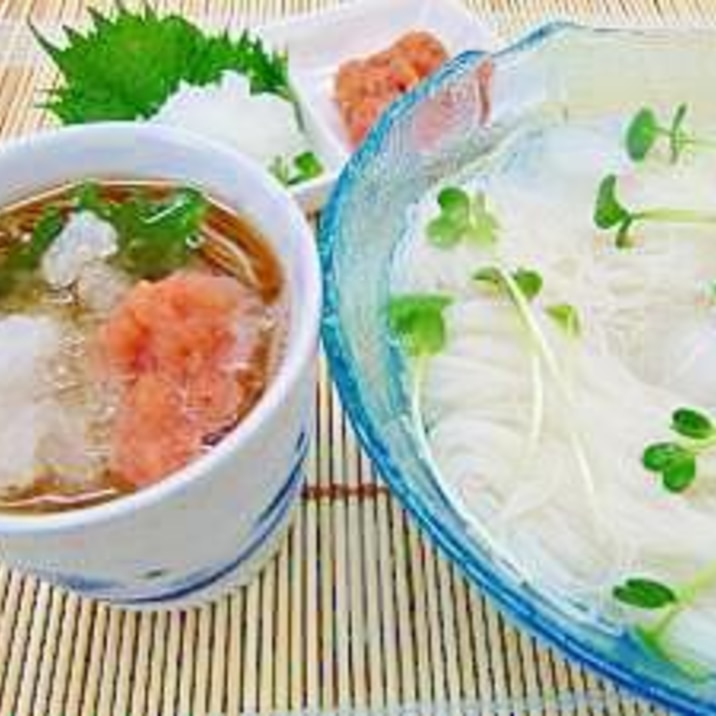 明太おろしそうめん